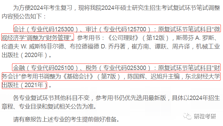 研粒考研复试科目已调整