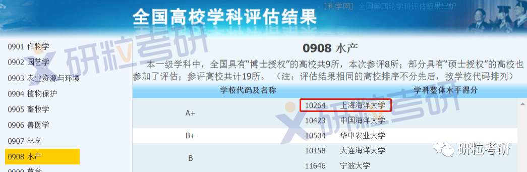 研粒考研“A+”学科