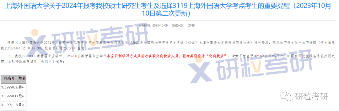 研粒考研不合格名单
