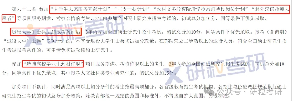 考研初试加分政策