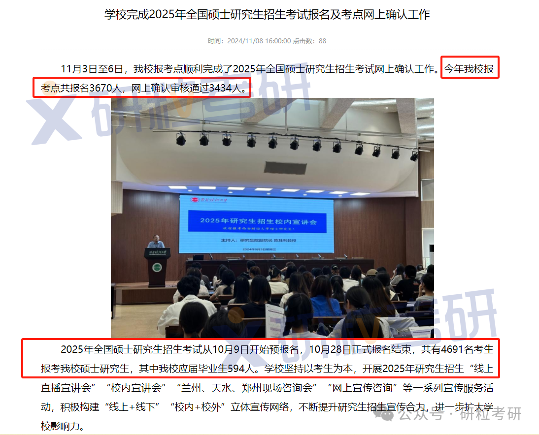 25考研西安财经大学报考人数统计