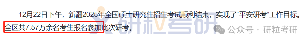 25考研新疆考生人数