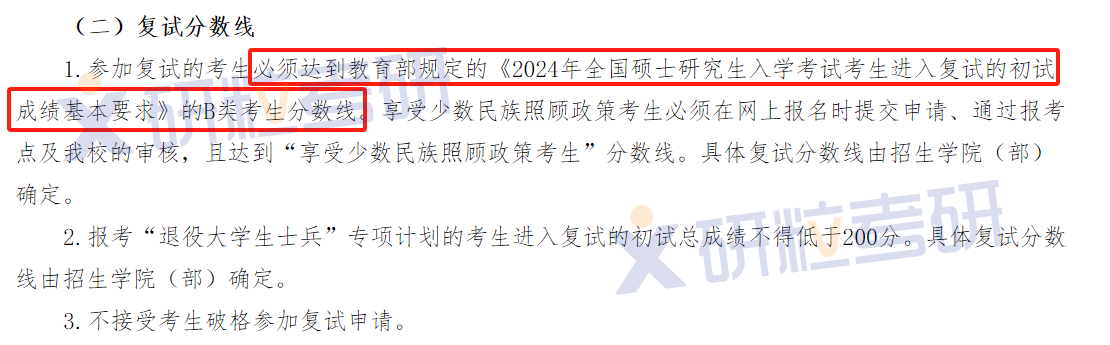 考研湖北民族大学B类考生分数线