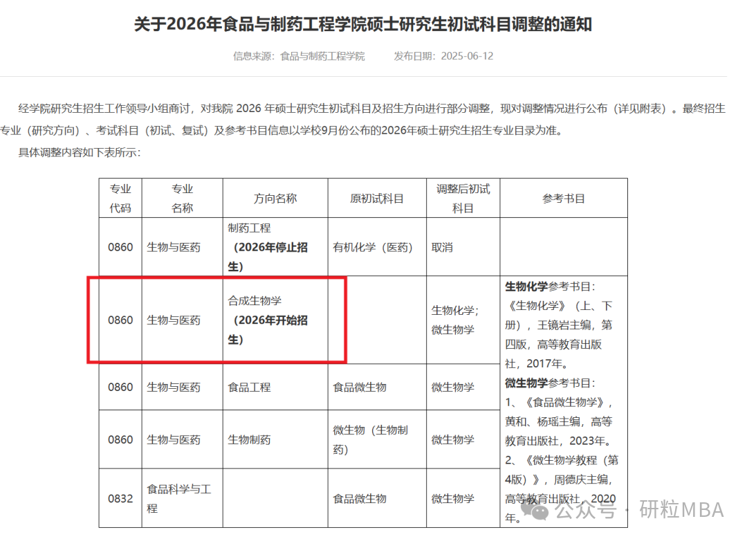 26考研南京师范大学新增招收专业